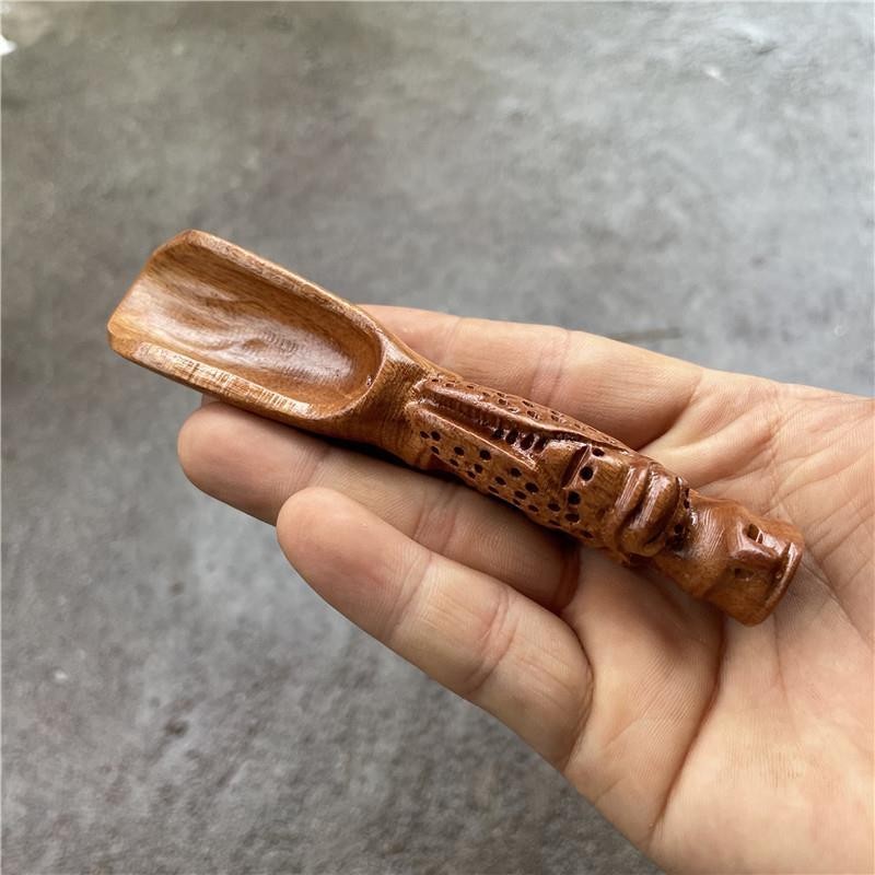 Laos Rosewood Carved Tea Spoon Tea Shovel Short Handle Tea Accessory Carrying
