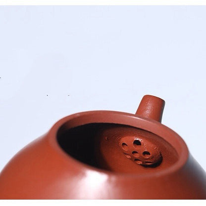 120cc Chinese Yixing Zisha Purple Clay ZhuNi Handmade Small Qiegua Teapot Pu'er