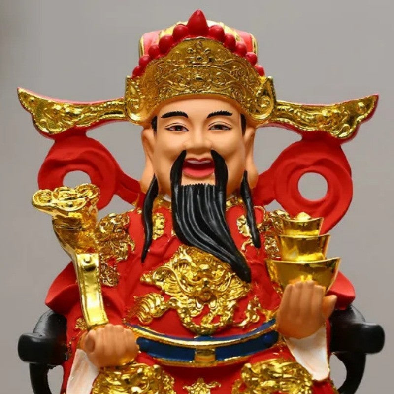 12″ Chinese God of Wealth Statue Home Decor Figure of The Wealth Ornament