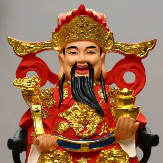 12″ Chinese God of Wealth Statue Home Decor Figure of The Wealth Ornament