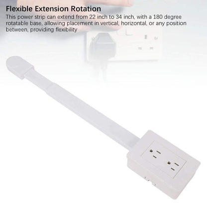 Power Socket Expander – 3 Prong 180° Rotating Outlet
