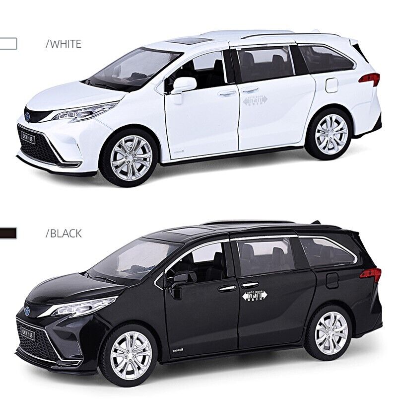 1:24 Toyota Sienna MPV Alloy Model Car Diecast Vehicle Sound Light Kids Gift Toy