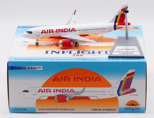 1:200 InFlight Air India A320NEO Passenger Airplane Diecast Aircraft Model
