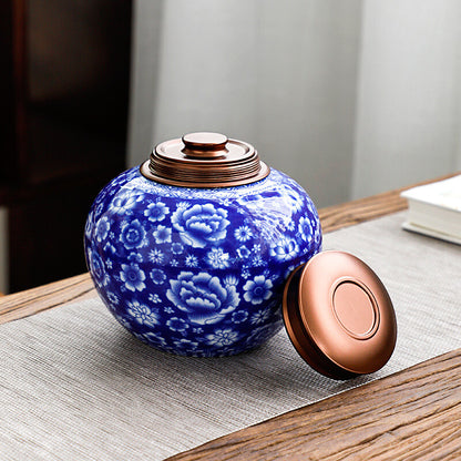 Ceramic Tea Caddy Travel Tea Canisters For Storage Tea Tea Box Storage Jars 250g