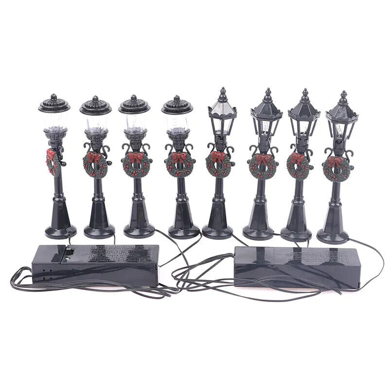 Dollhouse Streetlight 4Pcs Christmas Mini Light Models Micro-Landscape Accessory