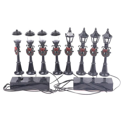 Dollhouse Streetlight 4Pcs Christmas Mini Light Models Micro-Landscape Accessory