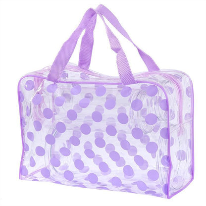 Floral Transparent Cosmetic Bag Travel Makeup Wash Clear Handbag Waterproof Bags