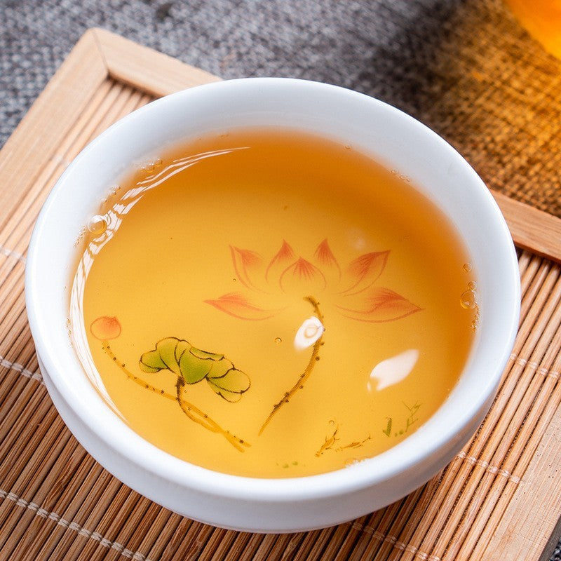 Pu'er Raw Tea Golden Leaf 357g Tea Cake Bulang Mountain Spring Puer Tea Cake