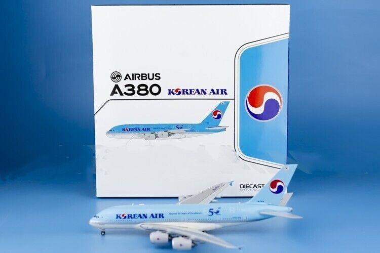 1:400 JC Wings KOREAN AIR AIRBUS A380 Passenger Airplane Diecast Aircraft Model