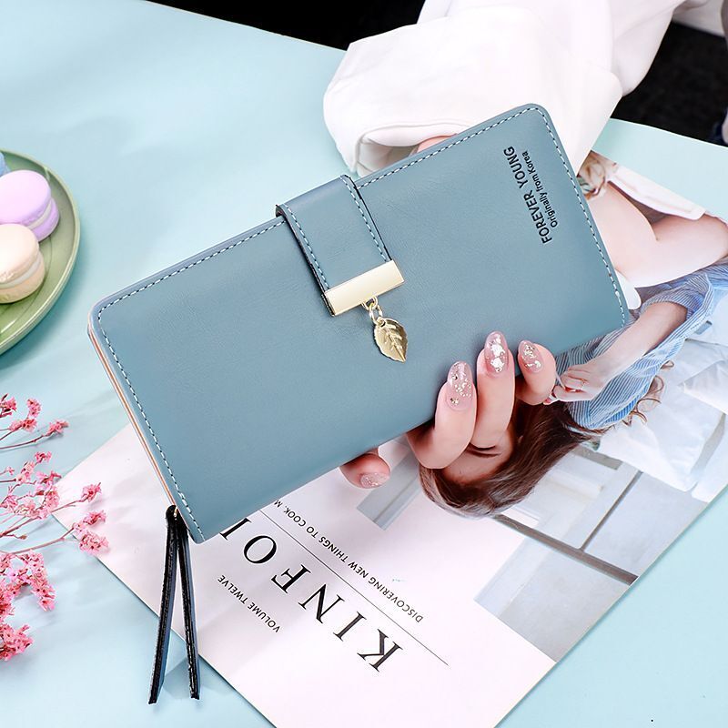Fashion Long Wallets Synthetic Leather Zipper Coin Purse Hasp Clutch Bags Large