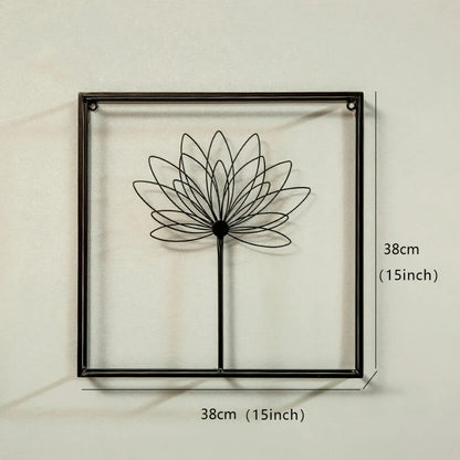 Plant Line Shape Iron Wall Hanging, Modern Fashion Hanging Iron Metal Wall