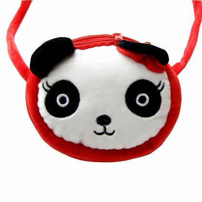 Cartoon Plush Lovely Children Purse Messenger Bags Animal Panda Cat Fluffy Baby