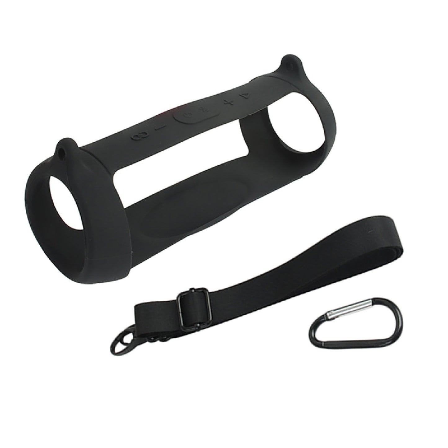 Black Bluetooth Speaker Silicone Cover Cushion With Strap For JBL Charge 5 w