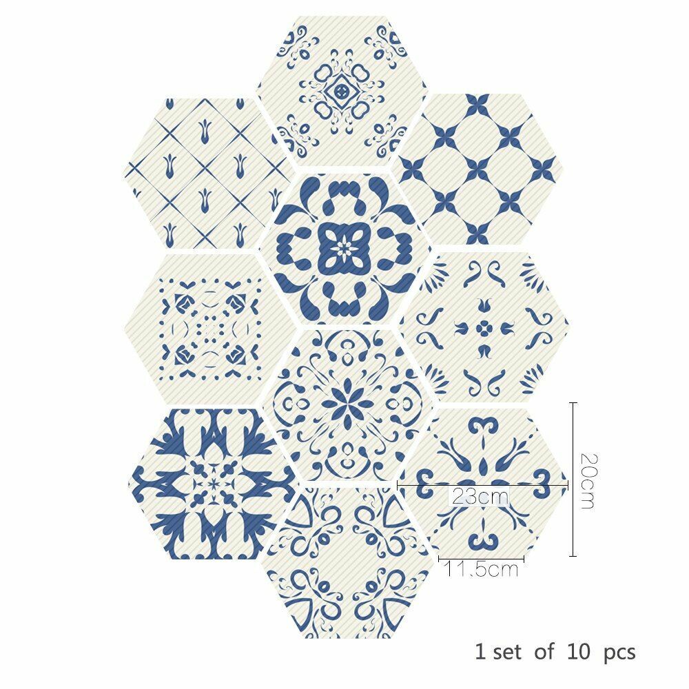Floor Wall Stickers Tile Anti-Slip Self-Adhesive Waterproof Bathroom Kitchen PVC