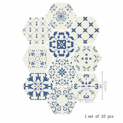 Floor Wall Stickers Tile Anti-Slip Self-Adhesive Waterproof Bathroom Kitchen PVC