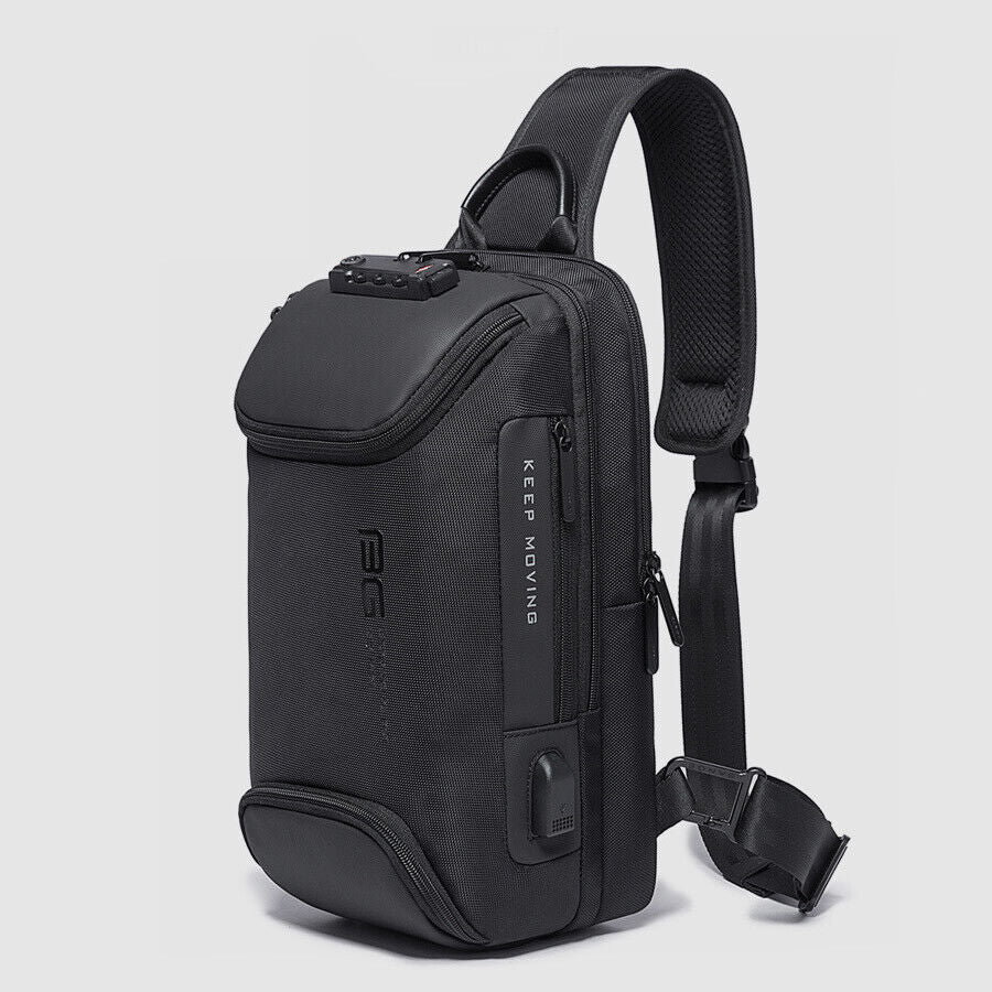 TSA Lock Charging Port Water Resistant Chest Pack Sling Bag One Strap Backpack
