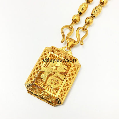 Men's 22K 23K 24K Gilding Gold Filled Yellow GP Necklace Jewelry
