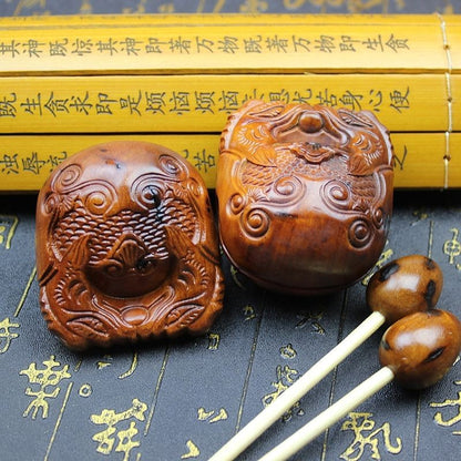 Lightning Jujube Wood Fish 6cm Random Color Carved Meditation Percussion Tool
