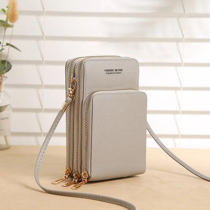 Women Touch Screen RFID Crossbody Cell Phone Bag Wallet Pouch Shoulder Purse