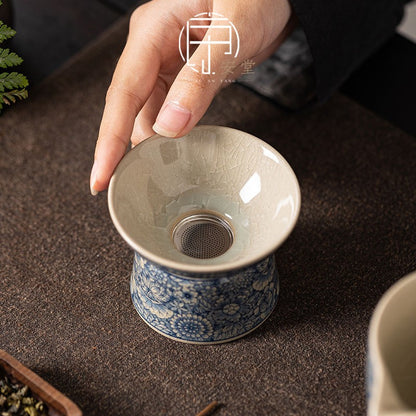 Ru Kiln Ceramic Fair Cup Filter Set Tea Leak Kung Fu Tea Set Accessories