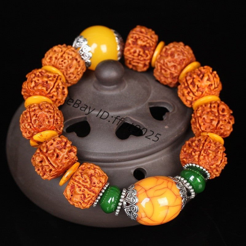 China Tibetan Collection Petal Vajra Bodhi Bracelet Men's Gift National Jewelry