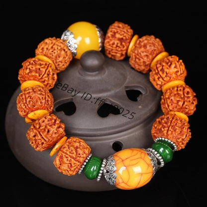 China Tibetan Collection Petal Vajra Bodhi Bracelet Men's Gift National Jewelry