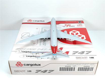 1:400 JC Wings CARGOLUX BOEING B747-8F Passenger Airplane Diecast Aircraft Model