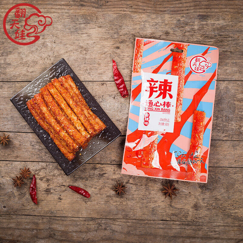 爆辣通心棒元气棒辣条经典麻辣零食特产 2pcs Hot Spicy Sticks Classic Spicy Leisure Snacks Specialty