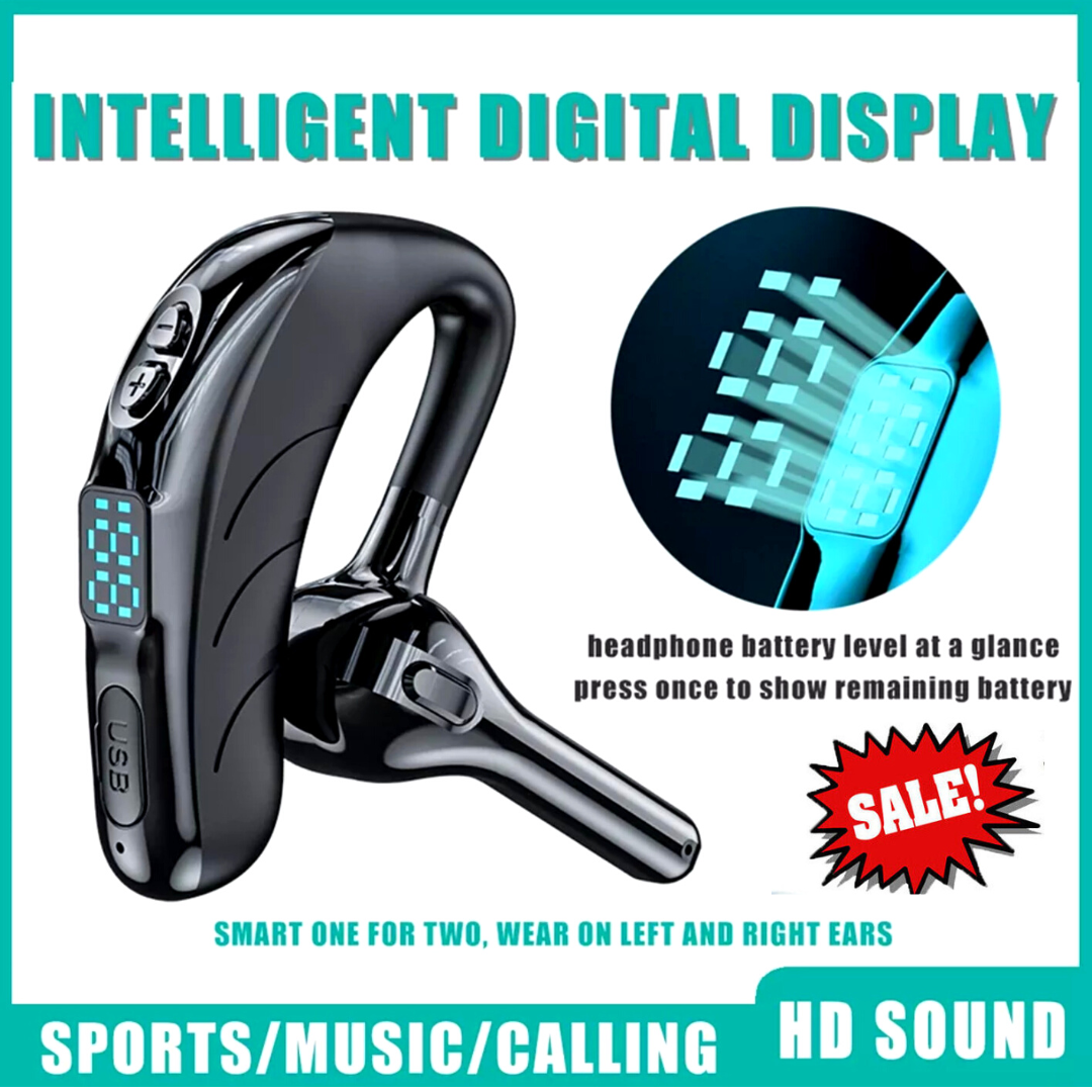 Trucker Wireless Bluetooth 5.2 Earpiece Headset Earbud Noise Cancelling Mic US