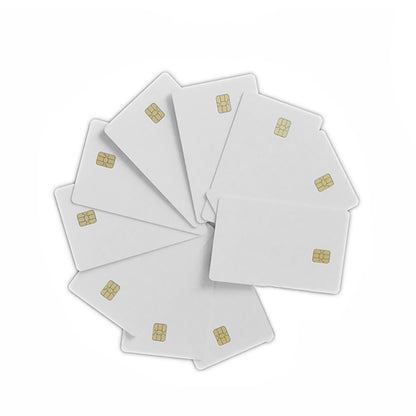 Wholesale 50Pcs ISO7816 Contact SLE 4442 Chip PVC Smart White IC Cards