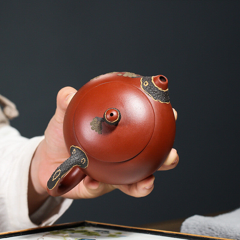 On Big Sales Marked Teapot Ball Shaped Infuser Holes Real Yixing Zisha Xishi Pot