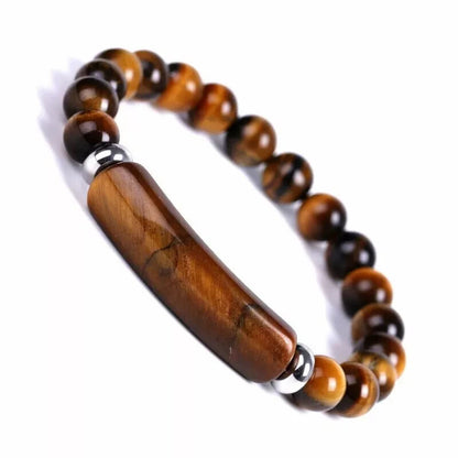 Tiger Eye Beads Bracelet Adjustable Bangle Unisex Jewelry Gift Wristband Jewelry