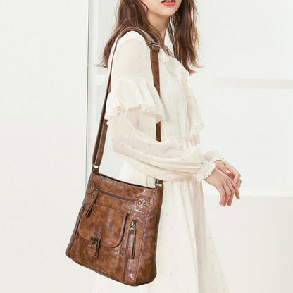 Fashion One Shoulder Bag Retro Small Square Bag Shoulder Tote Bag for Women