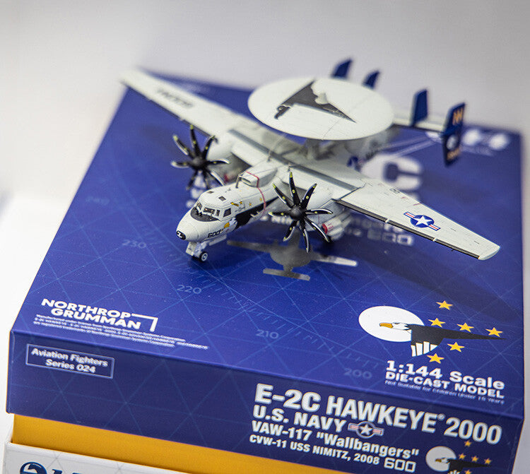 S14 1/144 E-2C early warning aircraft E2 VAW-117 US Nimitz 2008 alloy model
