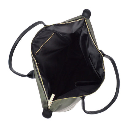 Premium Large Nylon Tote Water Resistant Top Zip Shoulder Bag Handbag