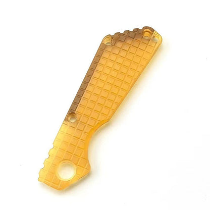 New 1PC Amber PEI Hand Thunder Pattern Handle Scale for STRIDER SNG NEW VERSION