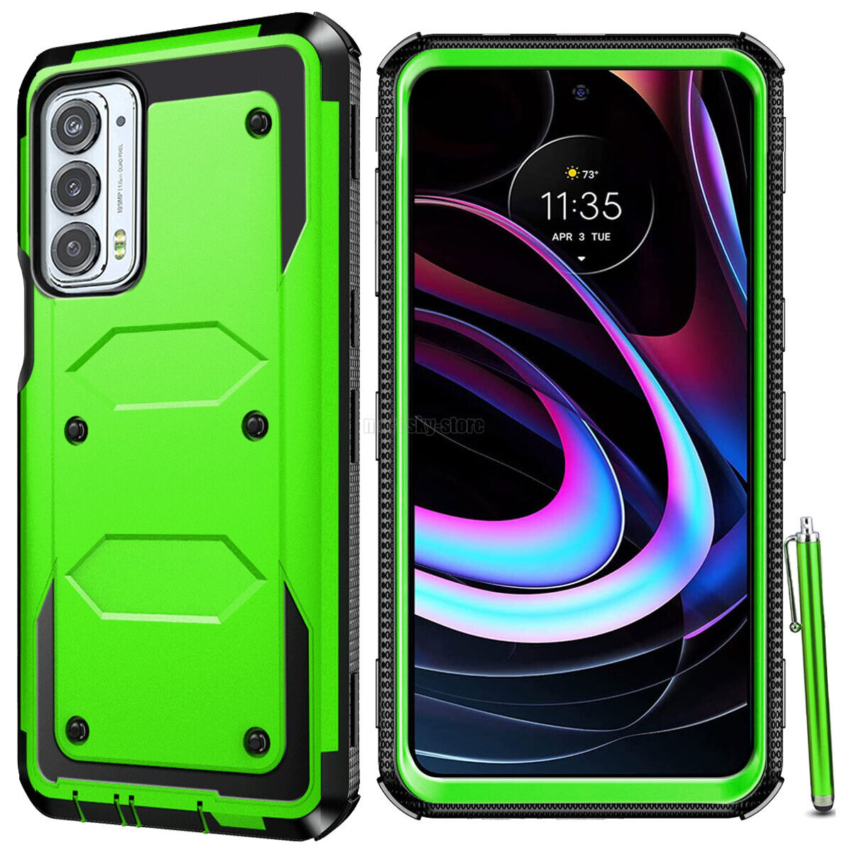 For Motorola Edge 5G UW / Edge (2021) Case Dual Layer Rugged Hybrid Phone Cover