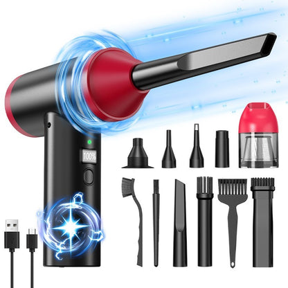 Cordless Dust Blower&Vacuum-Compact Dual-Function Cleaner for Car/Keyboard/home