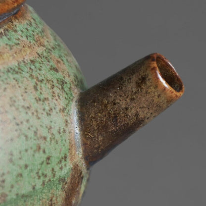 200ml Ceramic Teapots Unique Glazed Gongfu Tea Bronze Green Tea Pot