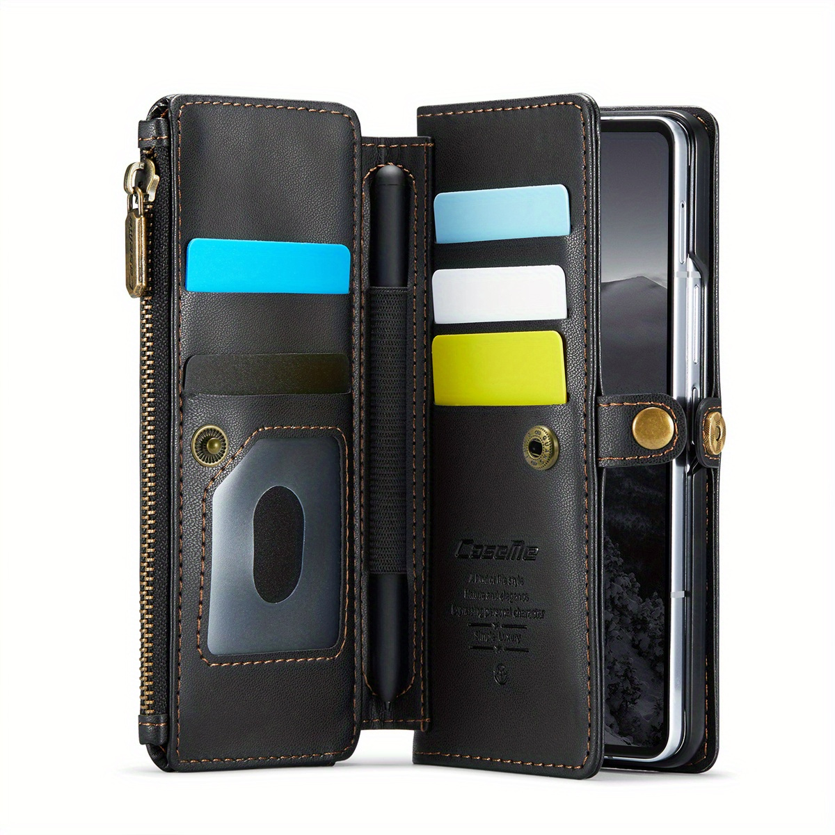 Crossbody for Samsung Galaxy Z Fold 6 Case Wallet Card Holder with Pen Slot