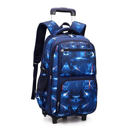 School Bag Wheels School Backpack Wheeled Bag Students Bags Boys Travel Luggage