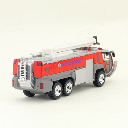 1/50 Airport Fire Truck Pull Back Sound & Light Aviation Fire Car Toys Model