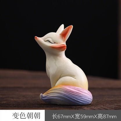 Fox Tea Pet Decoration Creative Home Tea Play Table Decoration Tea Tray Tea