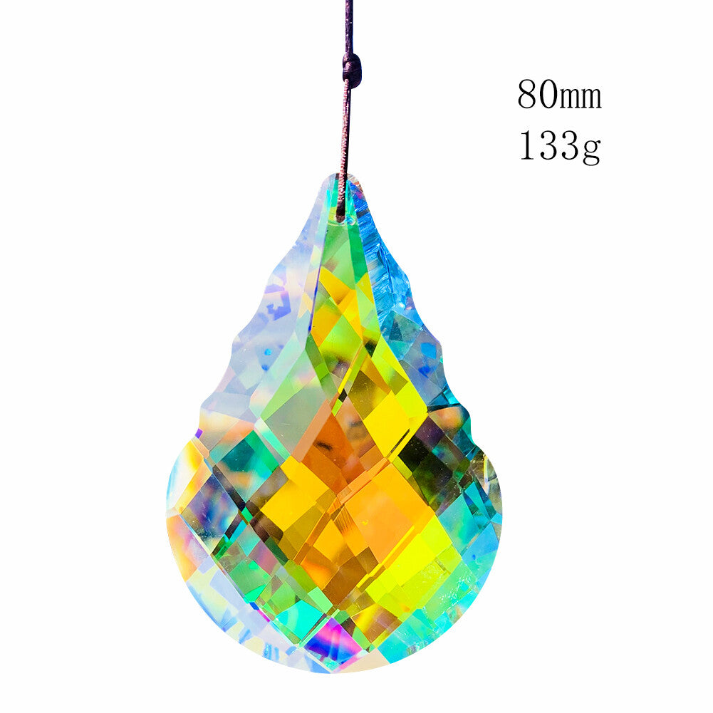 AB Aurora Feng Shui 89MM Gourd Crystal Hanging Faceted Prism Suncatcher Pendant