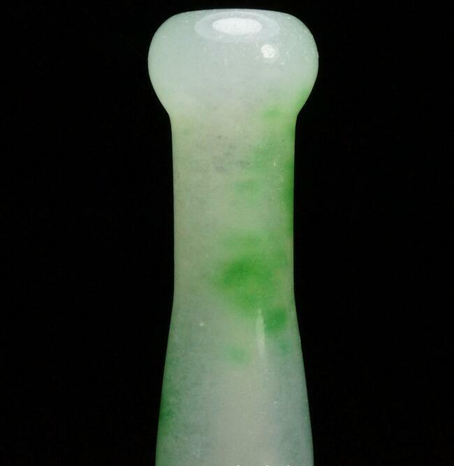 Ming Qing Antique Jade Cigarette Holder Smoking Set Green Jade Cigarette Holder