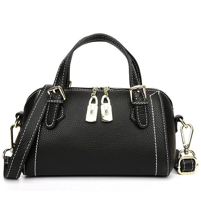 100% Genuine Leather Women's Crossbody Boston Bag Small Handbags shoulder bag