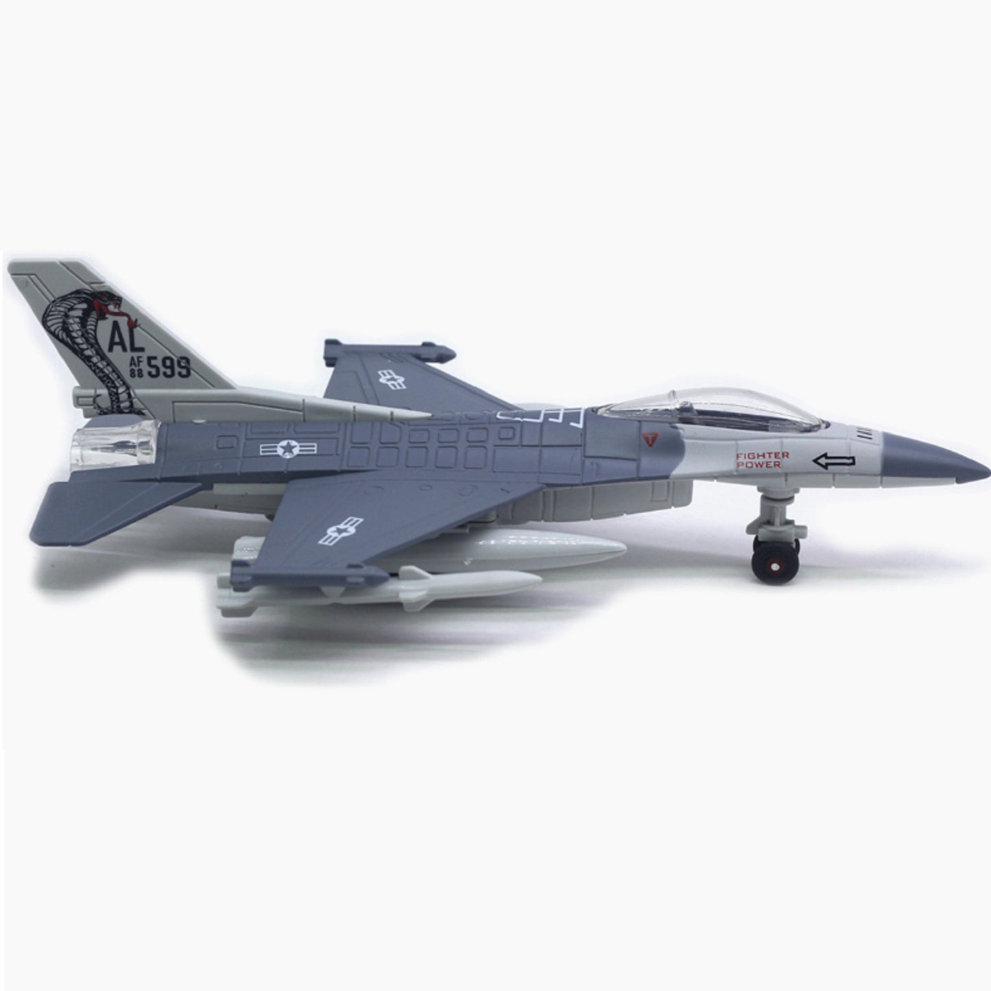 1/100 Lights&Sound F16 Jet Aircraft Alloy Fighter Aircraft Plane Model Display