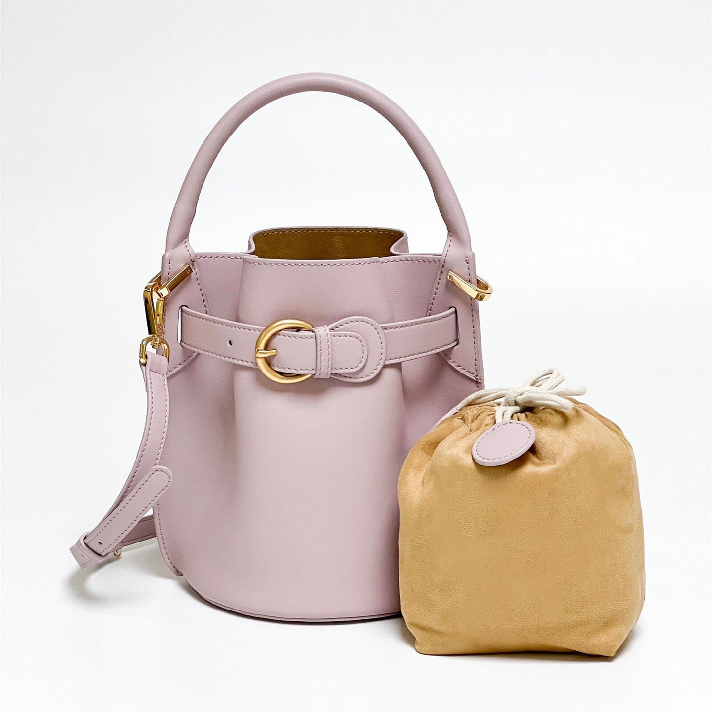 New Fashion Cowhide Bucket Bag Single Shoulder Crossbody Small Bag Leisure Bag