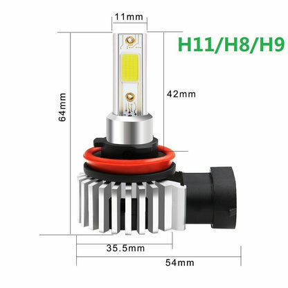 Car LED Headlight 2pcs 60W 12000LM Bulbs H11 9006 HB4 9005 HB3 H4 H7 H8 H9 H1 D9