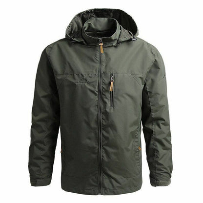 Hooded Raincoat Winter Waterproof Tactical Jacket Hiking Windbreaker Camping 5XL